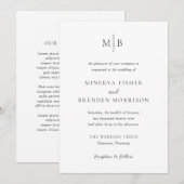 Invitation Mariage Élégant Moderne (Devant / Derrière)