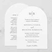 Invitation Mariage Élégant Moderne (Devant / Derrière)