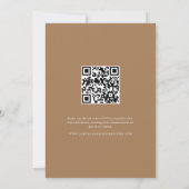 Invitation Mariage élégant moderne 4 Photo QR Code RSVP (Dos)