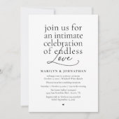 Invitation Mariage Élégant Moderne, Amour Éternel, Réception (Devant)