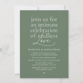 Invitation Mariage Élégant Moderne, Amour Éternel, Réception (Devant)