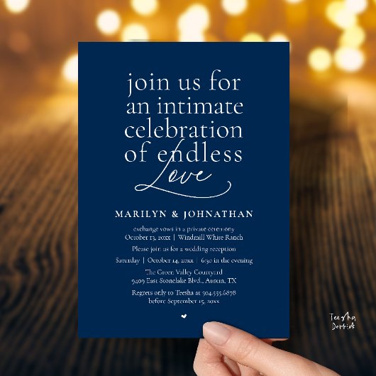 Invitation Mariage Élégant Moderne, Amour Éternel, Réception