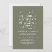 Invitation Mariage Élégant Moderne, Amour Éternel, Réception (Devant)