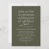 Invitation Mariage Élégant Moderne, Amour Éternel, Réception (Devant)