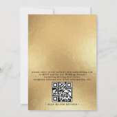 Invitation Mariage élégant moderne avec code QR de fleurs sau (Dos)