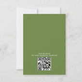 Invitation Mariage élégant moderne avec code QR de fleurs sau (Dos)