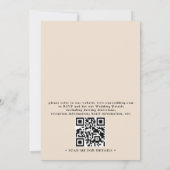 Invitation Mariage élégant moderne avec code QR de plage à l' (Dos)