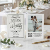Invitation Mariage Élégant Moderne avec Code QR Photo Budget