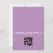 Invitation Mariage élégant moderne avec QR Code pour une soir (Dos)