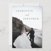 Invitation Mariage Élégant Moderne Calligraphié en Elopement (Dos)