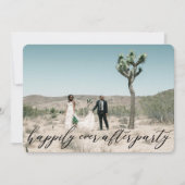 Invitation Mariage Élégant Moderne Calligraphié en Fugue (Devant)