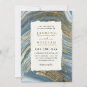 Invitation Mariage élégant moderne chic code QR Agate Rock (Devant)