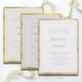 Invitation Mariage Élégant Moderne Classique Perle Dorée
