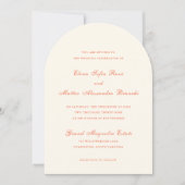 Invitation Mariage Élégant Moderne Classique Terracotta (Devant)