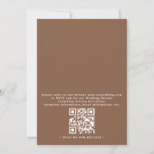 Invitation Mariage élégant moderne code QR fleurs sauvages bo (Dos)
