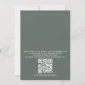 Invitation Mariage Élégant Moderne Code QR Rose Cactus Rustiq (Dos)