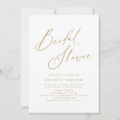 Invitation Mariage élégant moderne écriture minimale douche d (Devant)