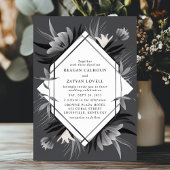 Invitation Mariage élégant, moderne, géométrique, floral et m