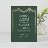 Invitation Mariage élégant moderne luxe conte de fées QR Code (Debout devant)