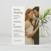 Invitation Mariage Élégant Moderne Minimaliste Photo (Debout devant)