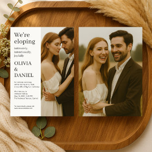 Invitation Mariage Élégant Moderne Minimaliste Photo
