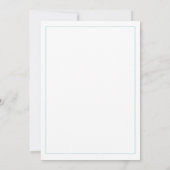 Invitation Mariage élégant moderne monogramme sarcelle (Dos)