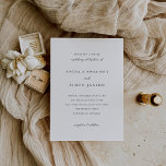 Invitation Mariage Élégant Moderne Neutre<br><div class="desc">Cette conception fait partie d'une suite d'invitations de mariage intemporelle présentant une typographie délicate et une mise en page minimaliste et épurée. Son esthétique neutre et moderne lui confère une atmosphère raffinée et sophistiquée, lui permettant de s'associer magnifiquement avec des palettes de couleurs de mariage à la fois douces et...</div>