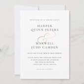 Invitation Mariage élégant moderne noir et blanc (Devant)