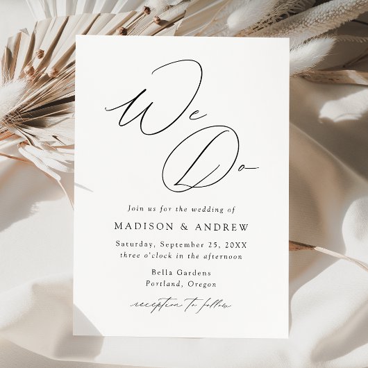 Invitation Mariage élégant moderne Nous faisons un script noi