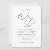 Invitation Mariage élégant moderne Nous faisons un script noi (Devant)