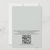 Invitation Mariage élégant moderne QR Code coquillage au bord (Dos)
