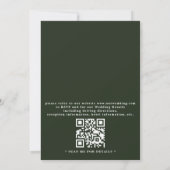 Invitation Mariage élégant moderne rustique Eucalyptus Code Q (Dos)