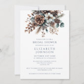 Invitation Mariage Élégant Moderne Rustique Floral Forêt Fête (Devant)