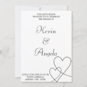 Invitation Mariage élégant moderne simple et chic (Devant)