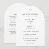Invitation Mariage Élégant Monogramme (Devant / Derrière)