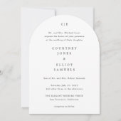 Invitation Mariage Élégant Monogramme (Devant)