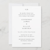 Invitation Mariage Élégant Monogramme (Devant)