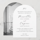 Invitation Mariage Élégant Monogramme Classique (Devant / Derrière)
