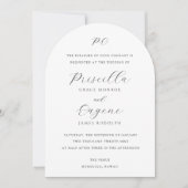 Invitation Mariage Élégant Monogramme Classique (Devant)