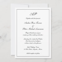 Mariage Élégant Monogramme Formel Tout En Un