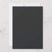 Invitation Mariage Élégant Monogramme Noir Blanc (Dos)