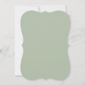 Invitation Mariage élégant Monogramme Vert Blanc (Dos)