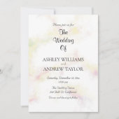 Invitation Mariage élégant Motif joli et coloré (Devant)