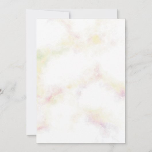 Invitation Mariage élégant Motif joli et coloré (Dos)