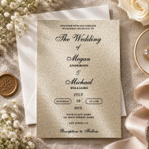 Mariage élégant motif lin beige ivoire romantique