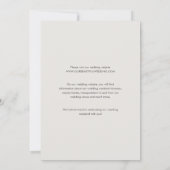 Invitation Mariage élégant neutre propre (Dos)