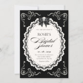 Invitation Mariage élégant noir (Devant)