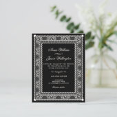 Invitation Mariage élégant noir (Debout devant)