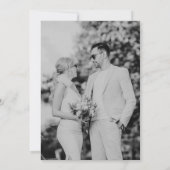 Invitation Mariage Élégant Noir & Blanc (Dos)