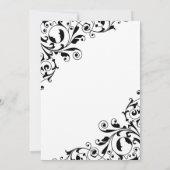 Invitation Mariage élégant noir et blanc (Dos)